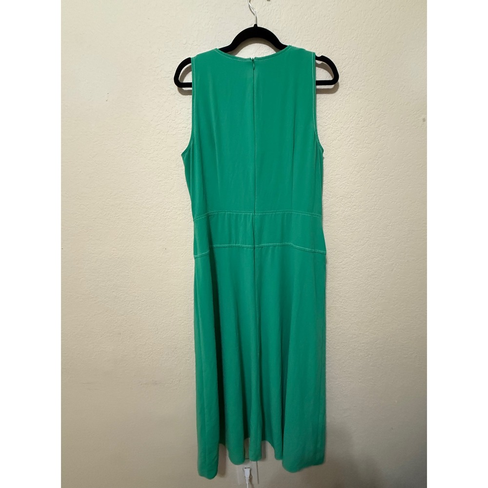 Donna Morgan Women's Sleeveless V Neck Sheath Dress Green Size 14 Career - Picture 2 of 5